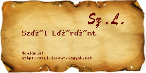 Szél Lóránt névjegykártya
